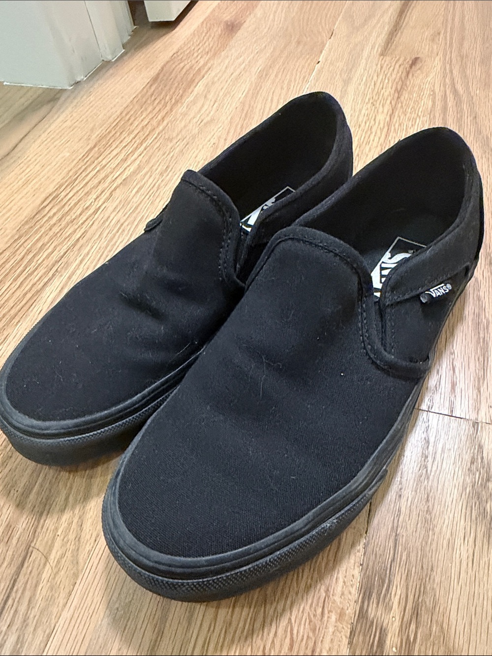 Women’s Vans Black Classic Slip-On Sneakers - Picture 2 of 6